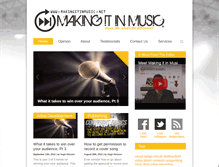 Tablet Screenshot of makingitinmusic.net
